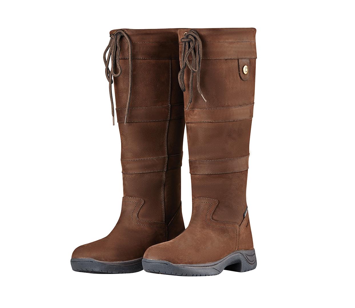 dublin river boots chocolate wide fit